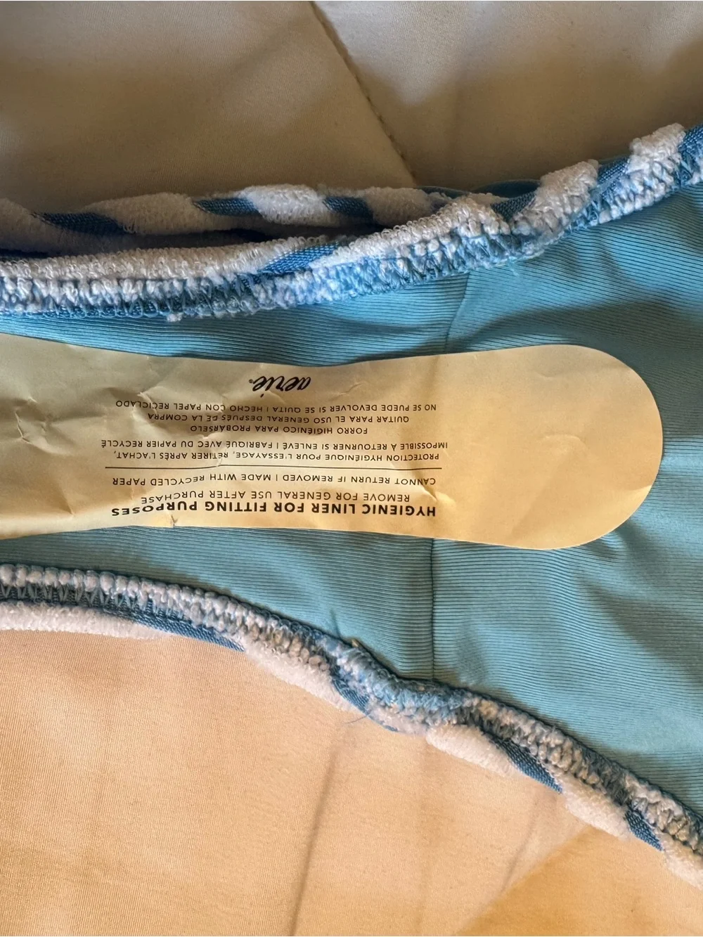 aerie Terry Striped Scoop One Piece Cheeky Swimsuit